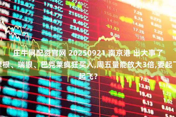 庄牛网配资官网 20250921 南京港 出大事了,摩根、瑞银、巴克莱疯狂买入,周五量能放大3倍,要起飞？